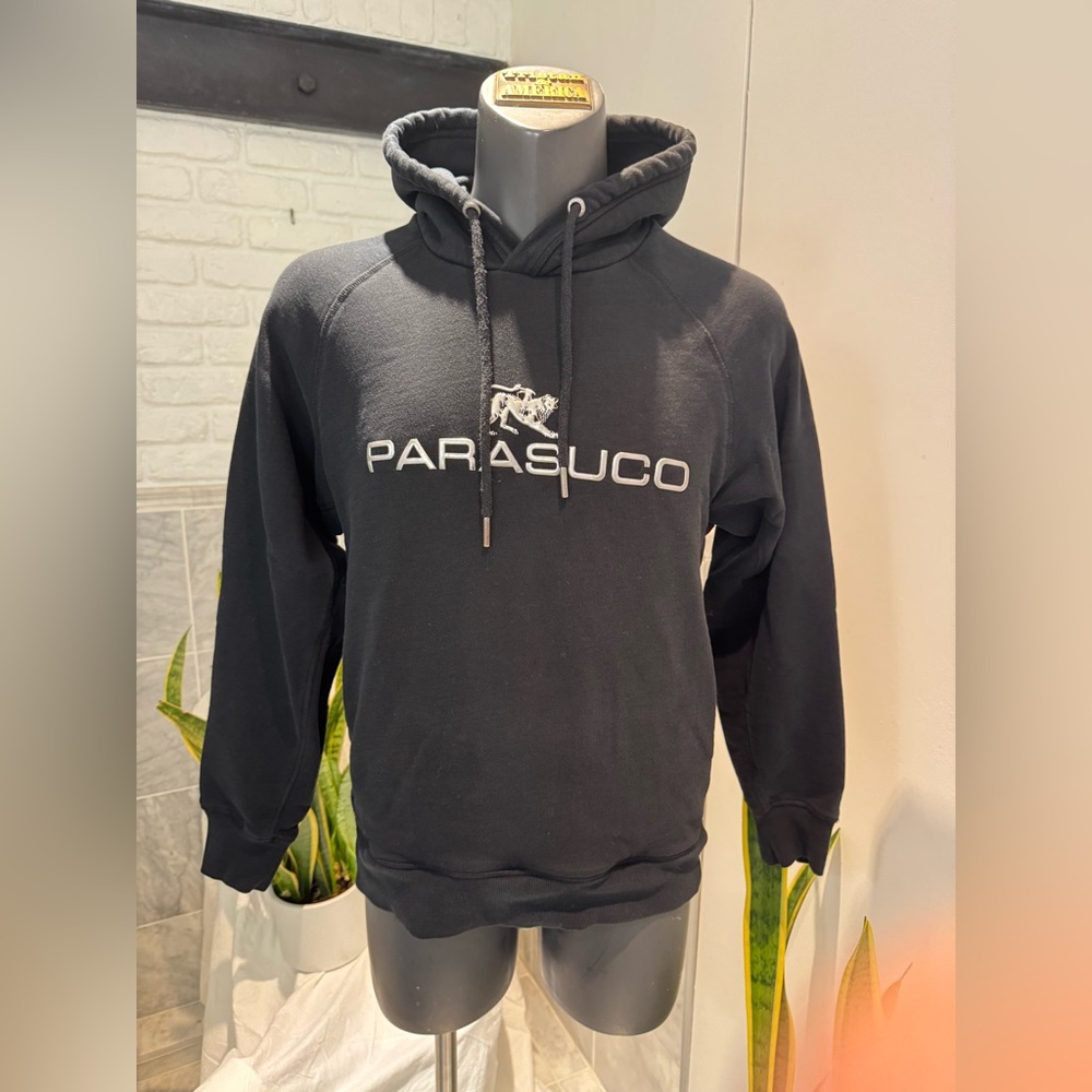 Parasuco Black Hoodie for Men gently worn light fading but in perfect condition